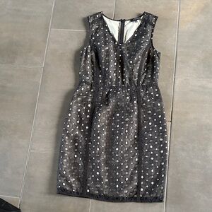 Banana Republic Gray Sleeveless Midi Dress